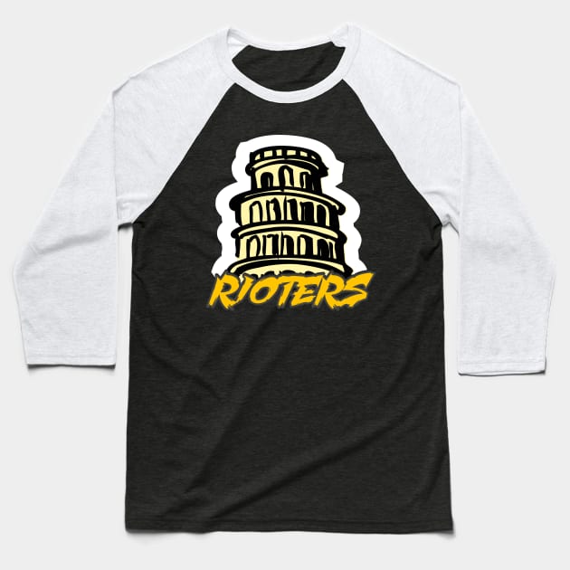 Rioters On Momentum Baseball T-Shirt by yudijunaedi
